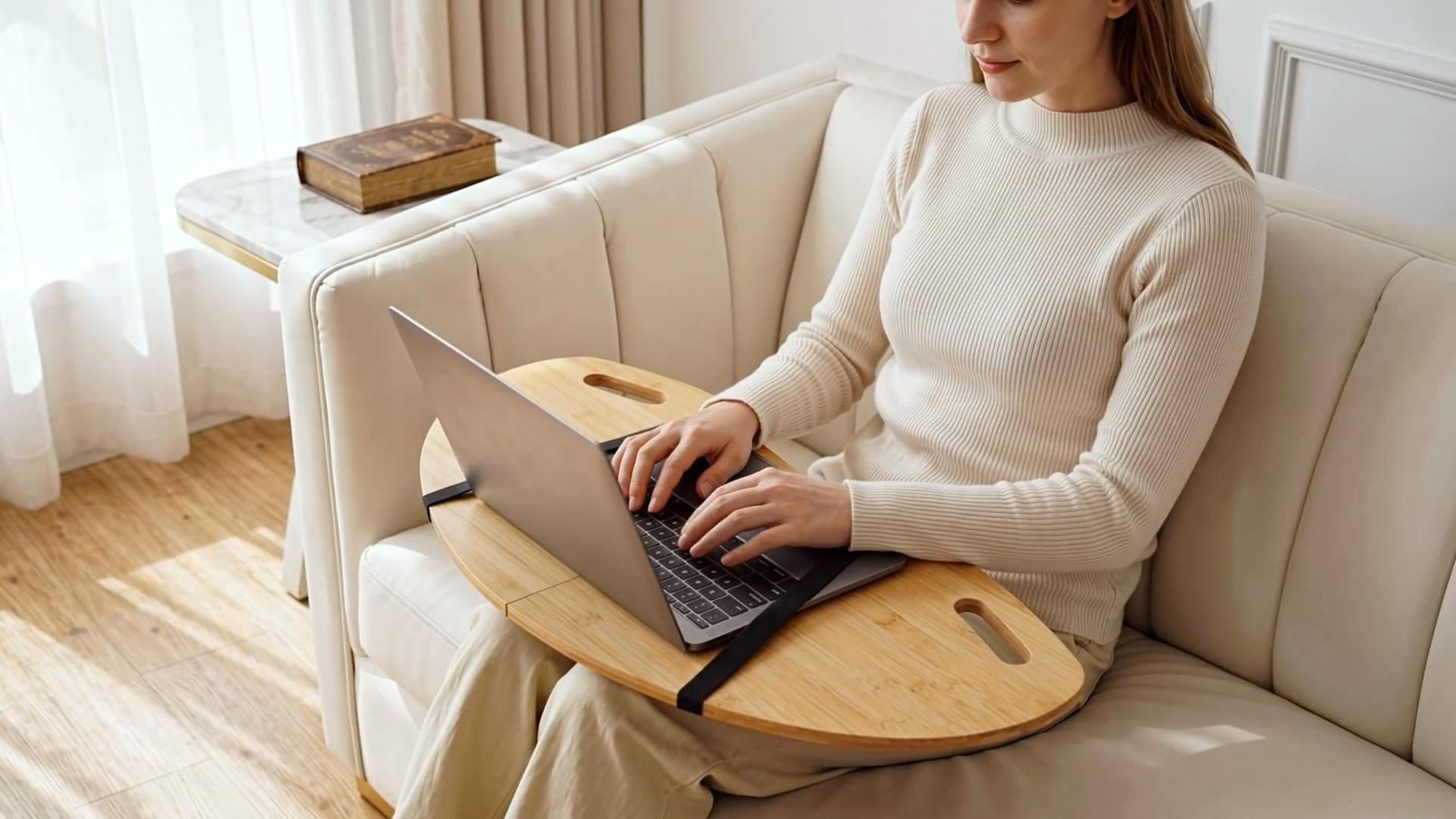 Amazon.com: GlikCeil 29.5 Inch Wood Lap Desk with Handles Foldable